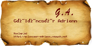 Gölöncsér Adrienn névjegykártya